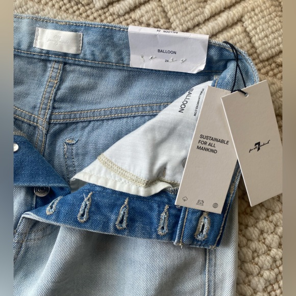 7 For All Mankind Balloon Ripped Jeans - Picture 7 of 8
